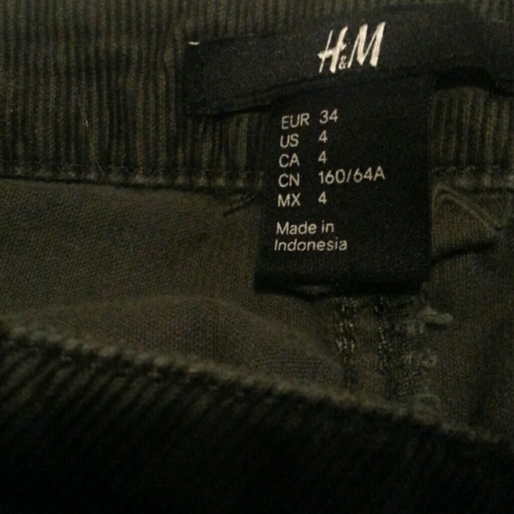 Dark green corduroy pants - Picture 2 of 2